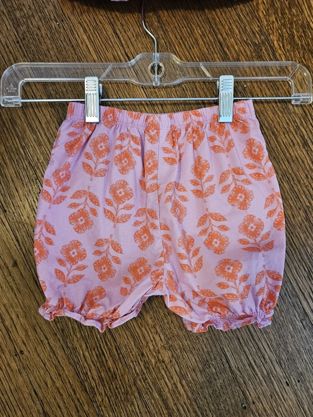 Carter’s 2pc Summer Bundle – Floral Bow Set + Orange Sleeveless Outfit (24M) - Picture 3 of 7
